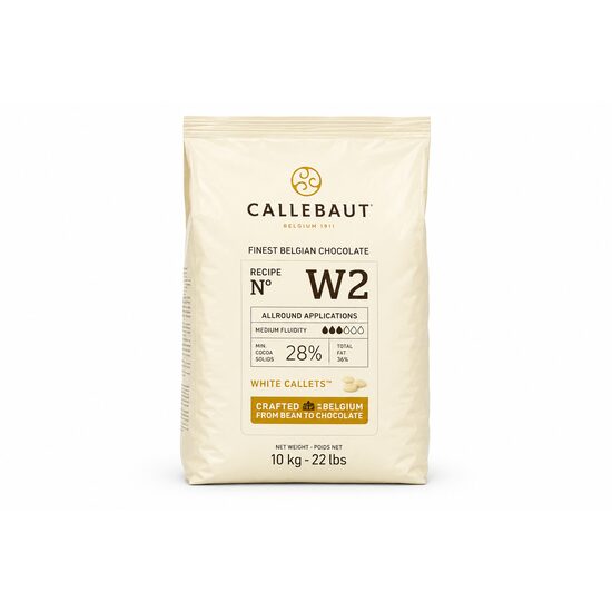  Ciocolata alba 28%, Callebaut W2, Sac 10 kg.
